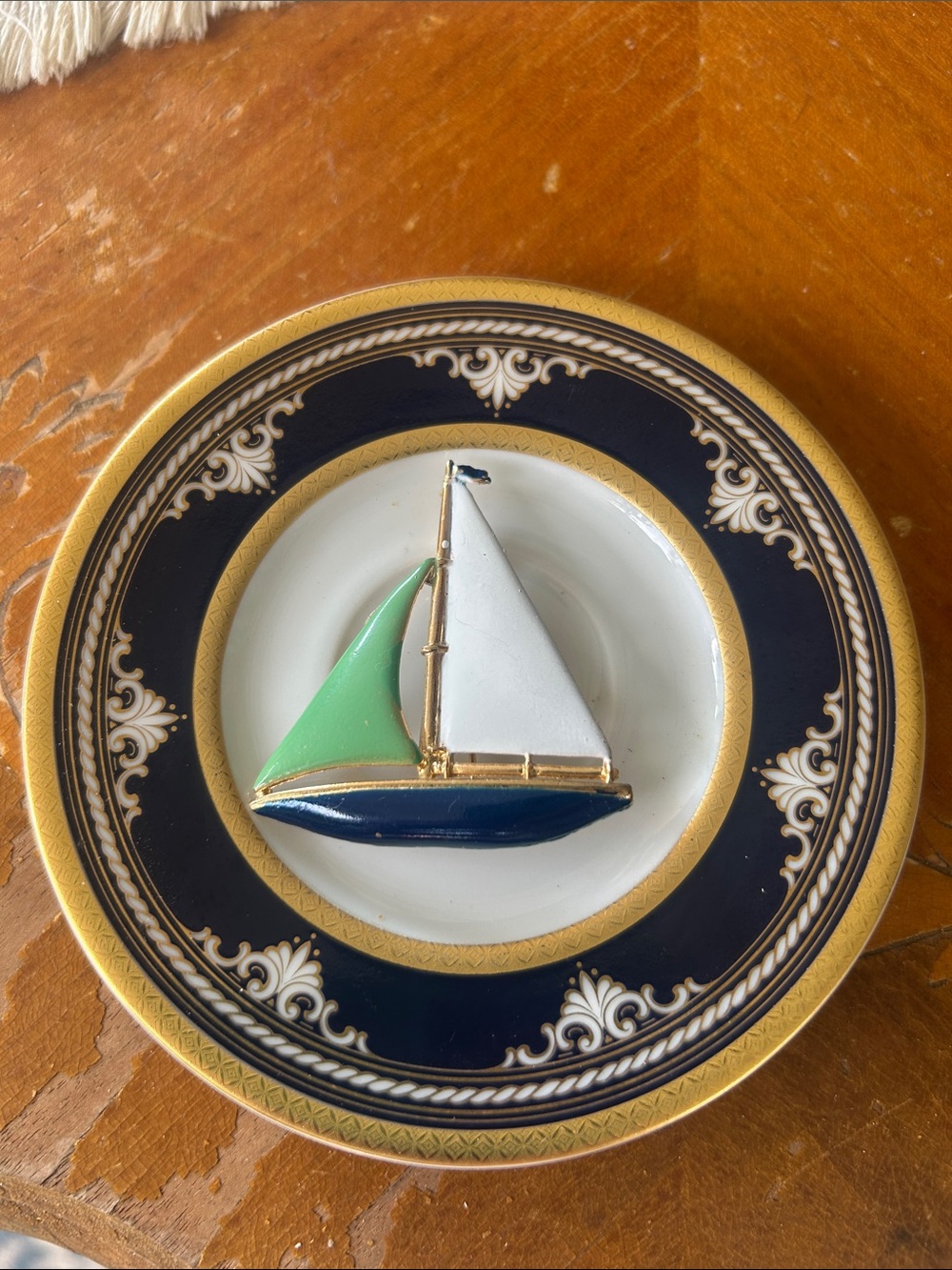 Vintage Sailboat Brooch